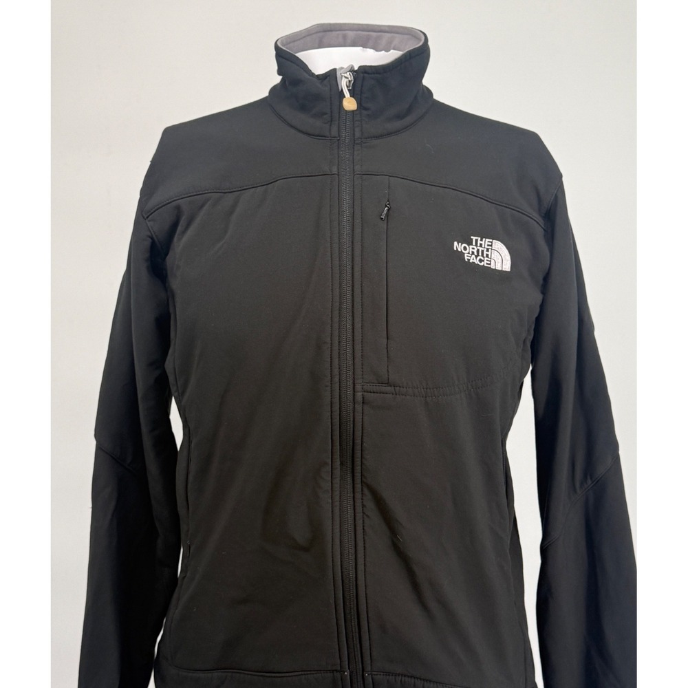 The North Face Womens Apex Bionic Softshell Jacket Black Full Zip Fleece Lined M